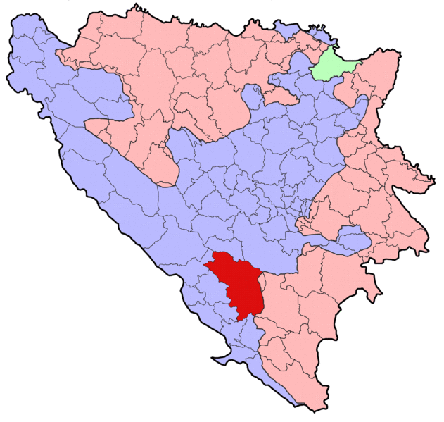 Soubor:BH municipality location-Mostar.gif