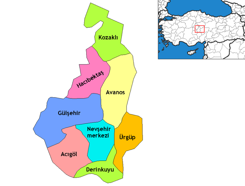 Soubor:Nevşehir districts.png