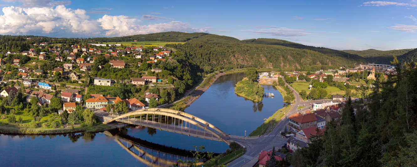 Panorama mostu Dr. Edvarda Beneše