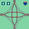 Gothic - 5 Bridge Double Diverged Diamond Interchange.png