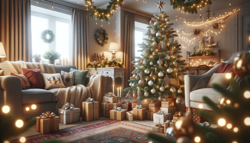 Soubor:Gemütliches Weihnachtszimmer mit geschmücktem Baum und Geschenken-MVFlickr.png