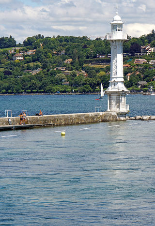 Les Paquis Lighthouse, a light was established here in 1857 but this light was built in 1896.