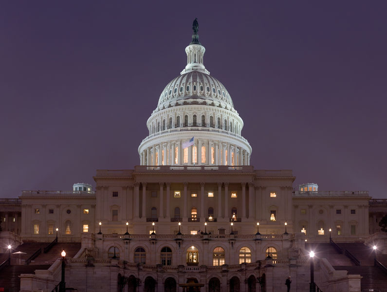 Soubor:US Capitol Building at night Jan 2006.jpg