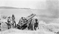 60 pounder gun firing in Mesopotamia WWI IWM Q 24285.jpg
