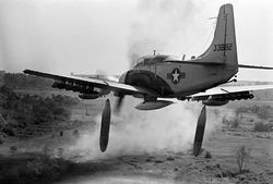 A-1 Skyraider drops 500-pound bombs.jpg