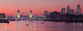 London Thames Sunset panorama - Feb 2008.jpg