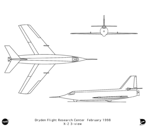 Obrys letounu X-2