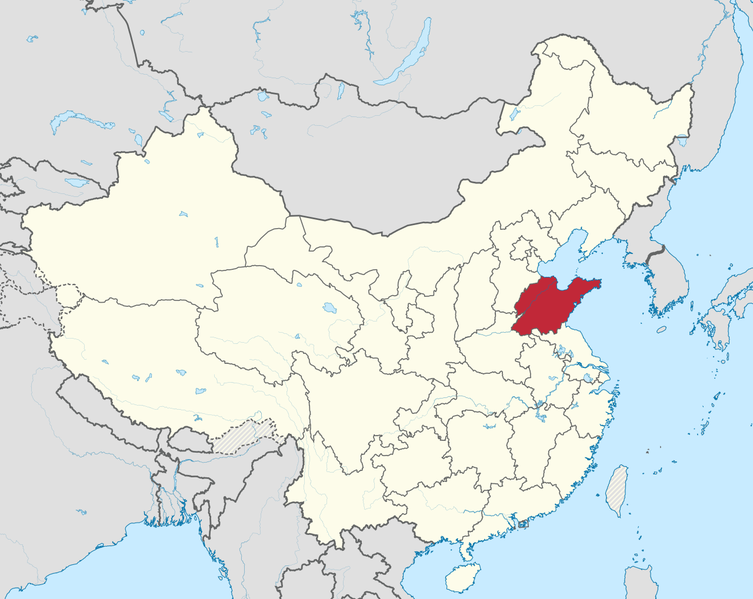 Soubor:Shandong in China (+all claims hatched).png