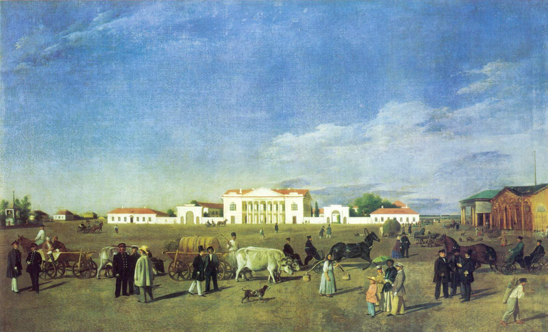 Soubor:Poltava 1850 Main Square.PNG