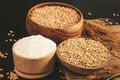 Ripe wheat, barley and flour in wooden bowls-Flickr.jpg