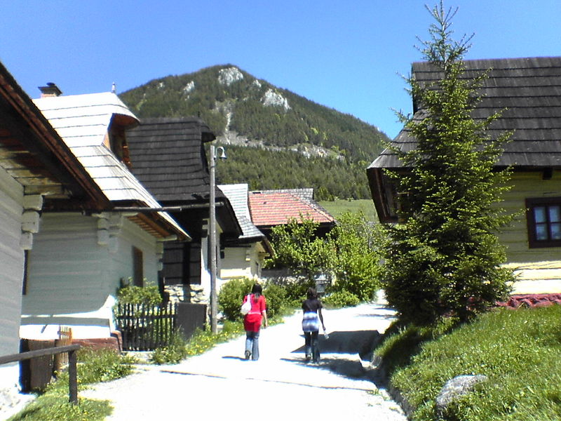 Soubor:Vlkolínec Main street.JPG