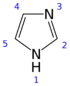 Imidazole 2D numbered.png