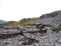 'Waliau a Clwt Peilio' - Dressers' shelters and slate stacking yard on the old reduction level - geograph.org.uk - 324512.jpg